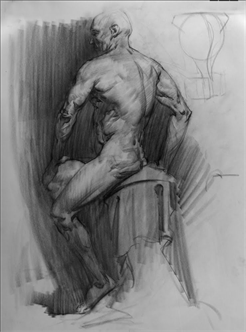 Figure Drawing (Same Pose as Morning)