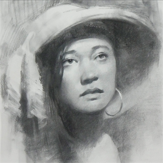 Painterly Drawing in Charcoal from Photos