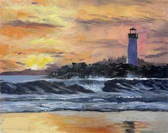 213-Evening Oil Painting