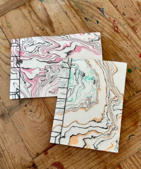 Japanese Paper Marbling and Bookbinding 5/17