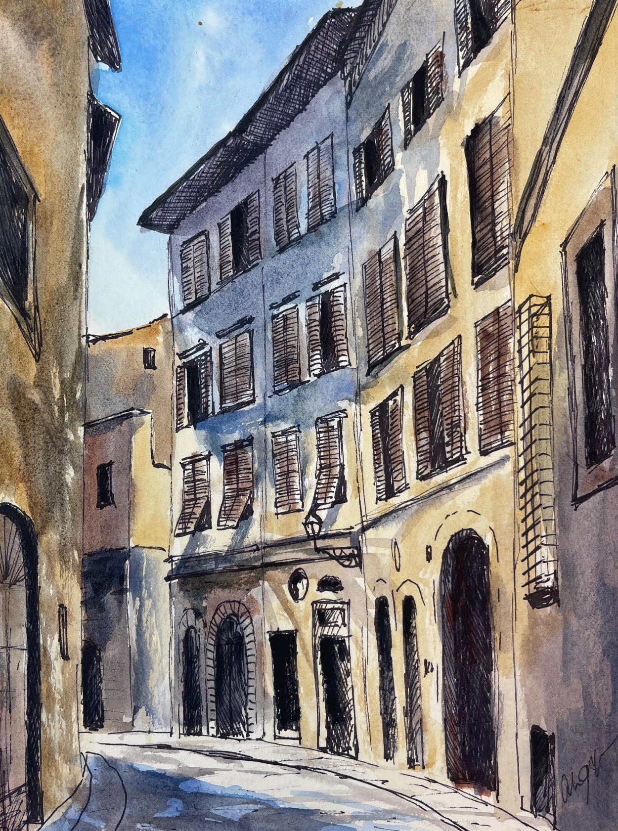 126-Pen & Watercolor